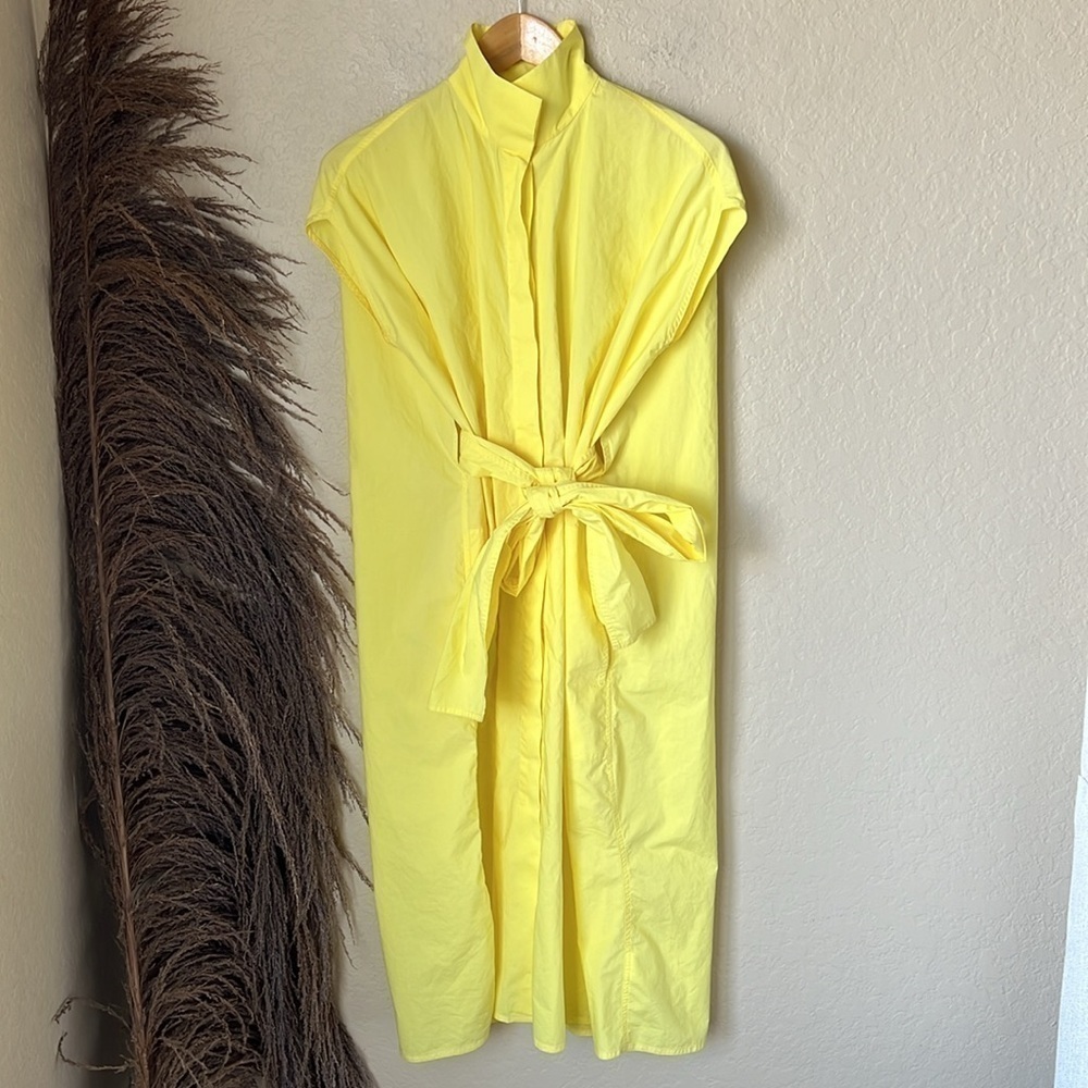 Sofie d’hoore yellow belted shirt dress - Picture 2 of 13